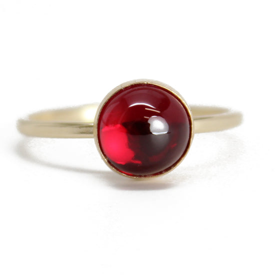 Ruby Ring Yellow Gold Filled Setting