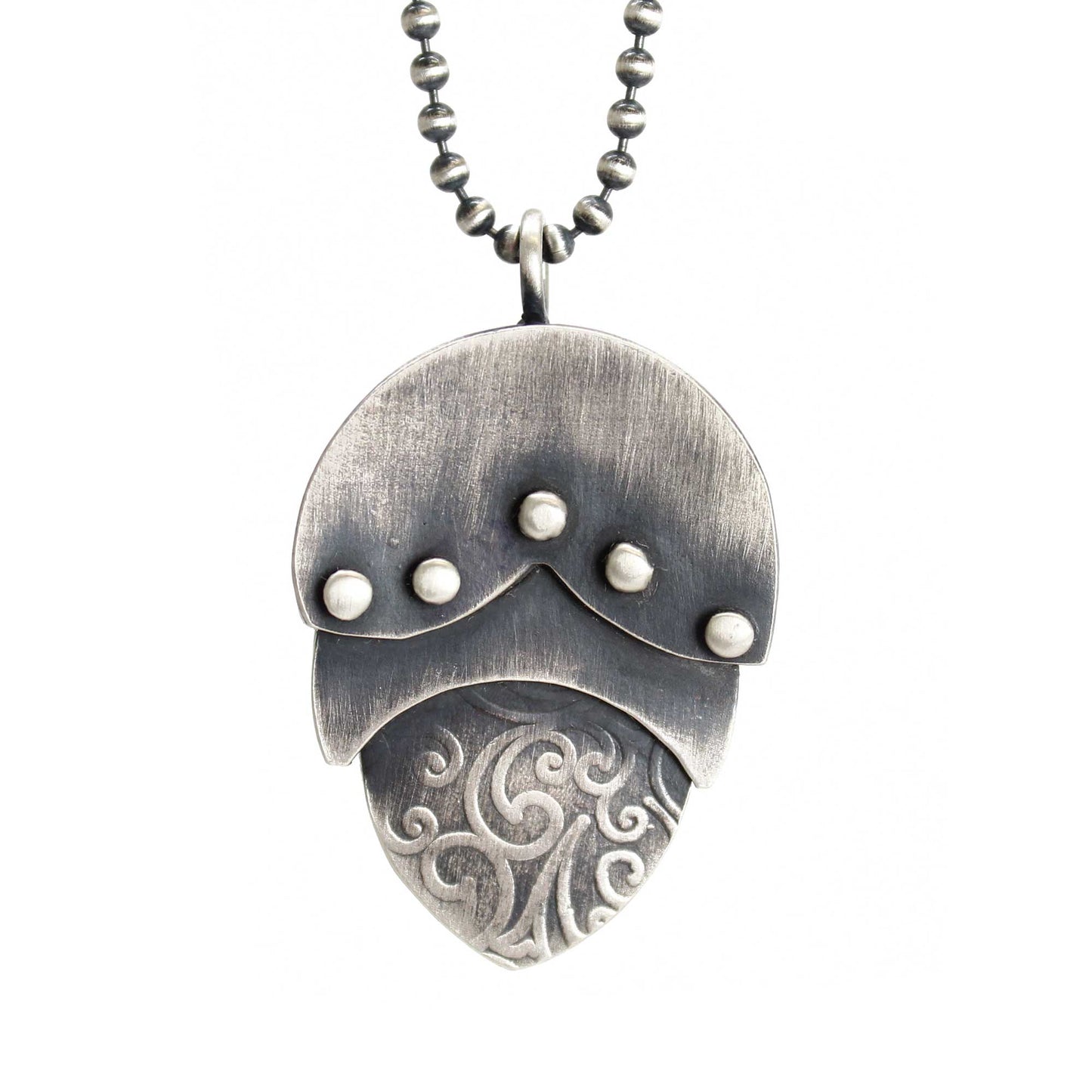 Handmade Sterling Silver Nested Pendant Necklace