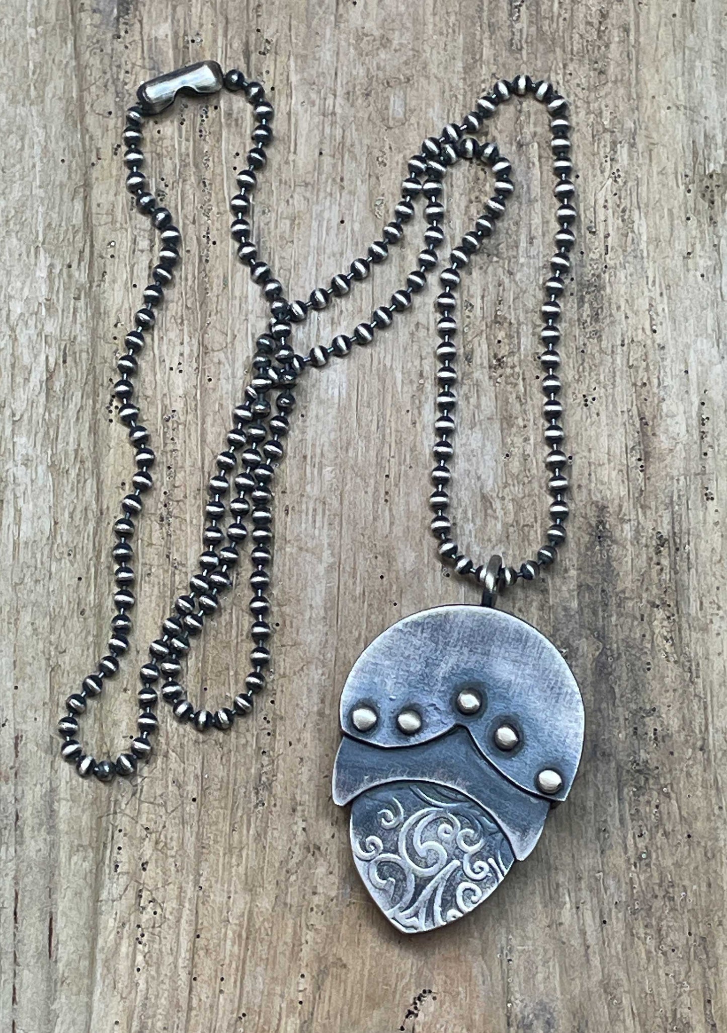 Handmade Sterling Silver Nested Pendant Necklace