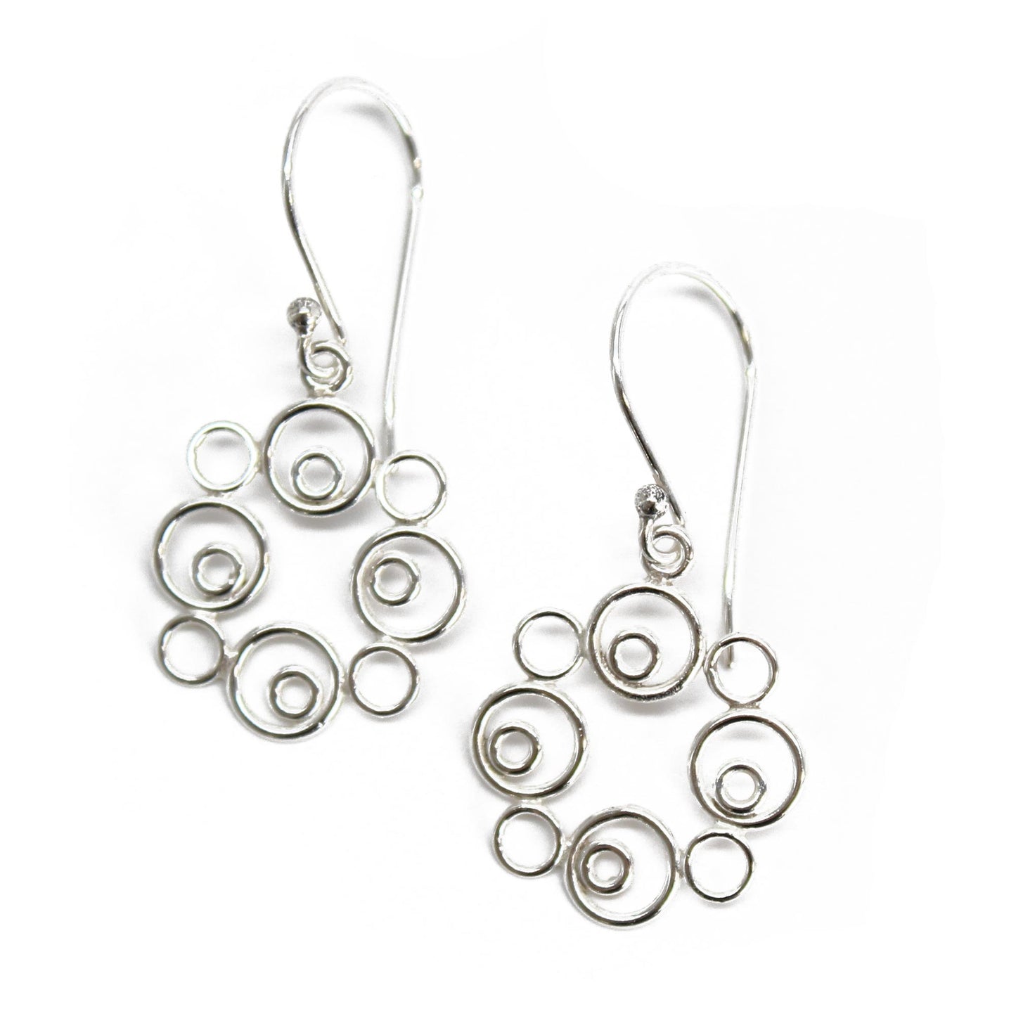 Sterling Silver Circle Filagree Earrings