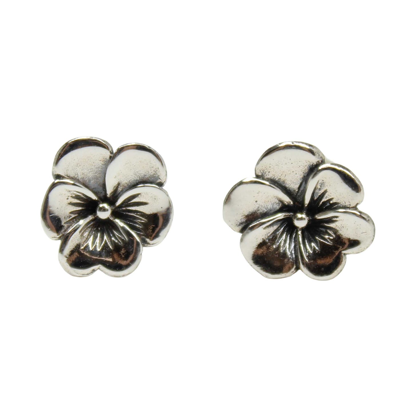Sterling Silver Flower Stud Earrings