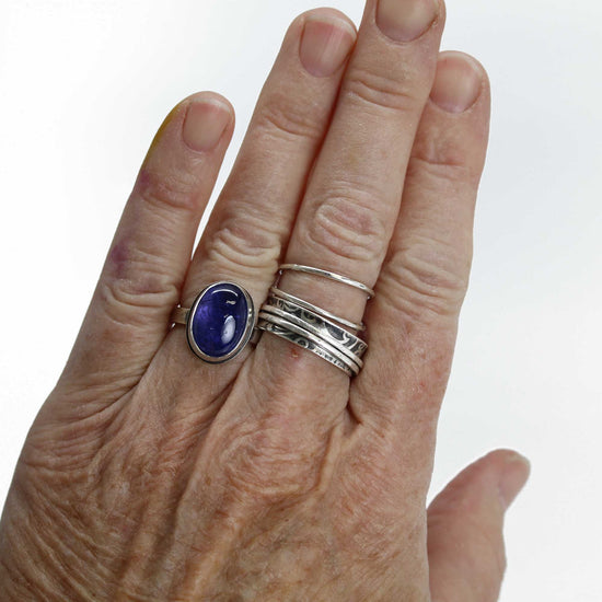 Genuine Tanzanite Ring, 7 US Handmade 