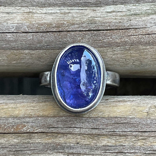Handmade Genuine Tanzanite Ring, 7 US