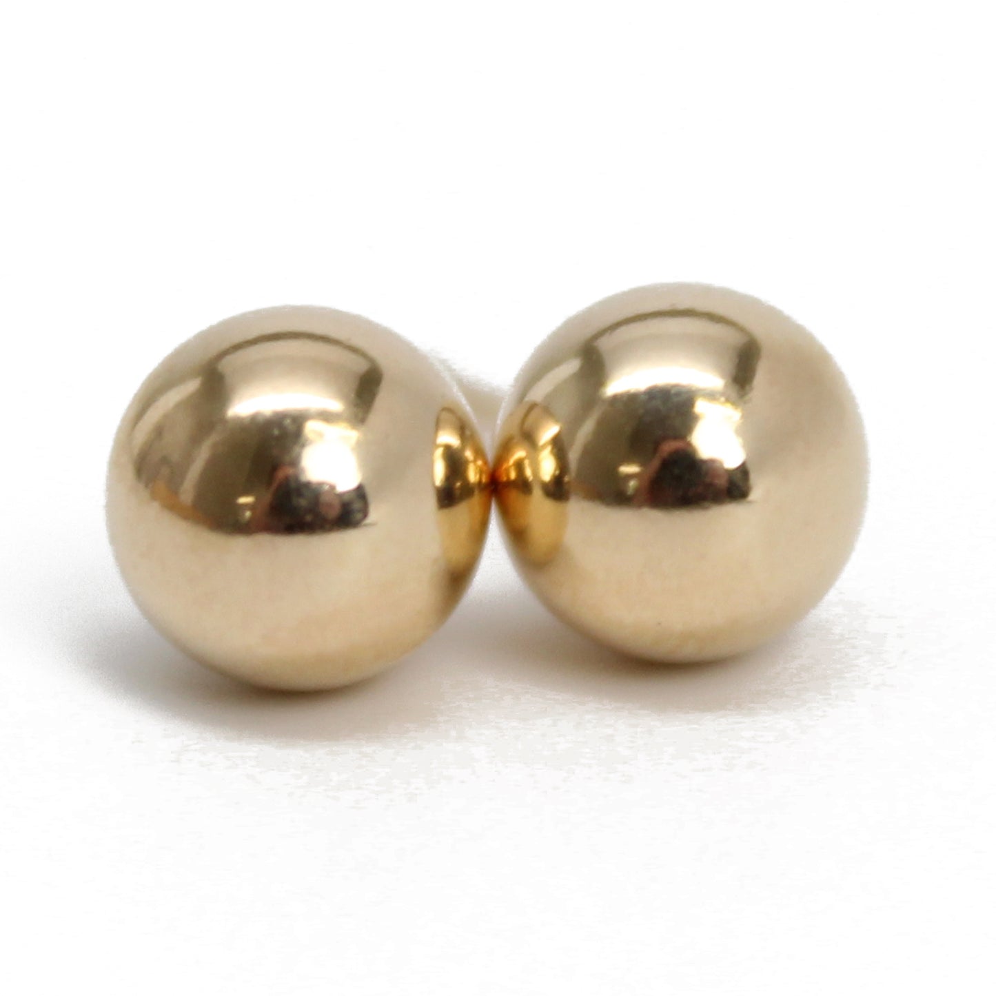 Yellow Gold-Filled Ball Stud Earrings