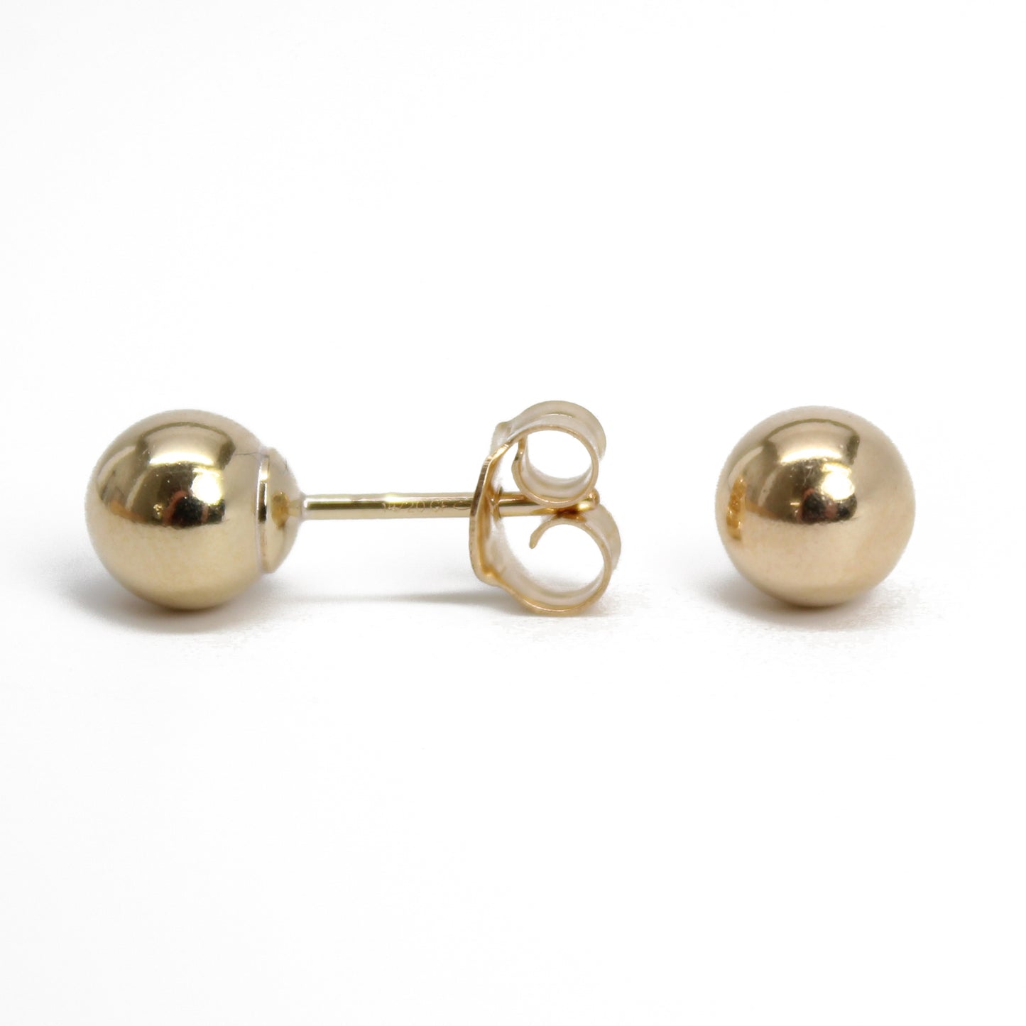 Yellow Gold-Filled Ball Stud Earrings