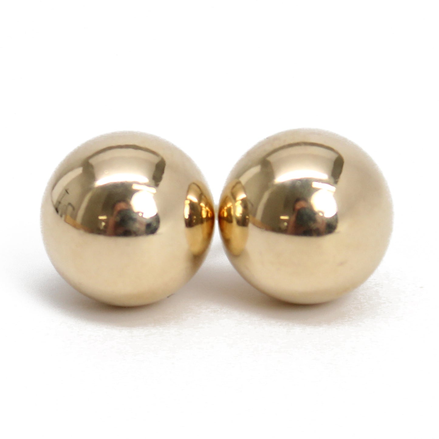 Yellow Gold-Filled Ball Stud Earrings