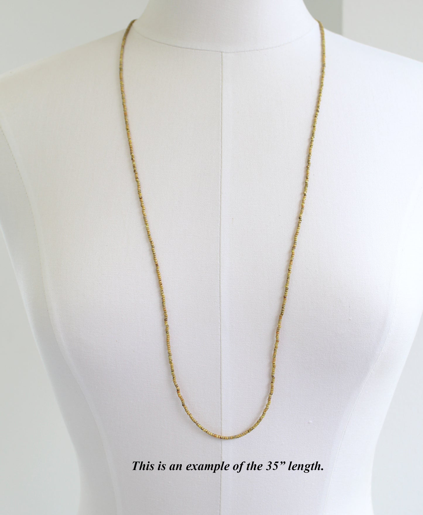 Tan Picasso Seed Bead Necklace