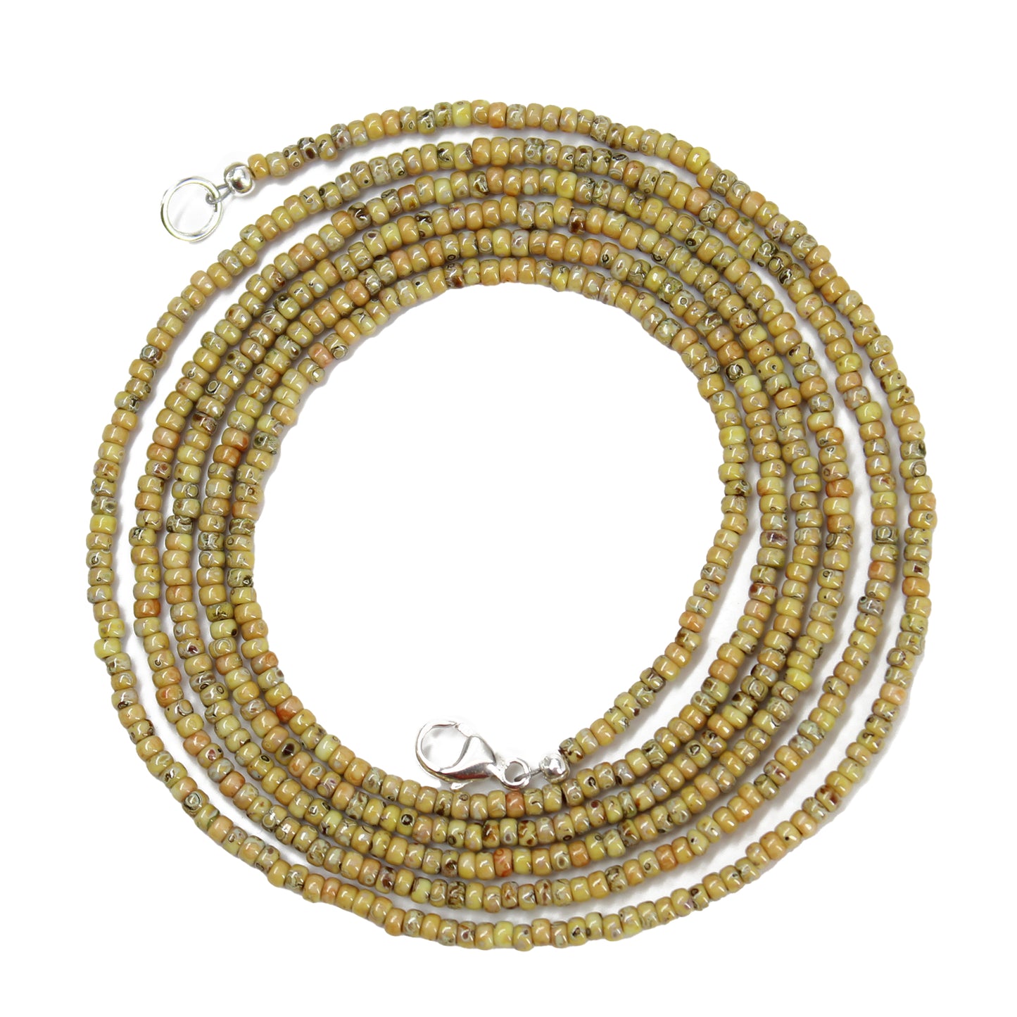 Tan Picasso Seed Bead Necklace
