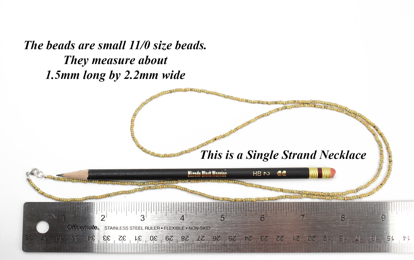 Tan Picasso Seed Bead Necklace