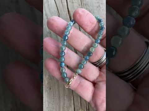 Kyanite Bead Bracelet with Clasp, 5mm