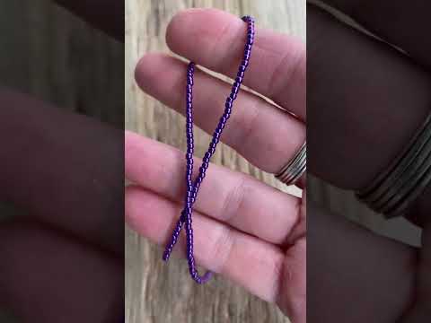 Load and play video in Gallery viewer, Metallic Grape Purple Seed Bead Necklace
