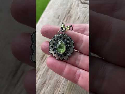Peridot Pendant Necklace in Sterling Silver