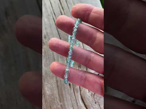 Apatite Bracelet, Small 4mm Blue Gemstone Bracelet