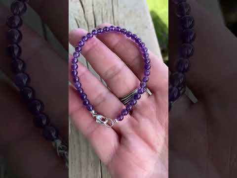 Amethyst Bead Bracelet