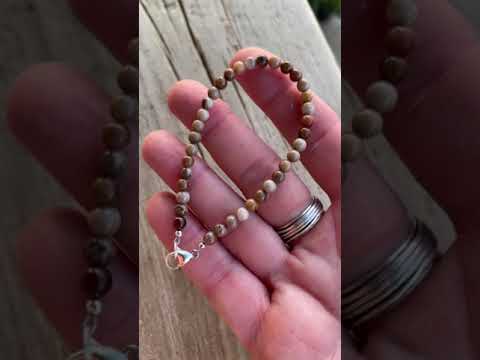 4mm Petrified Wood Bead Bracelet with Clasp – Kathy Bankston
