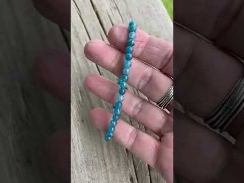 Apatite bead bracelet