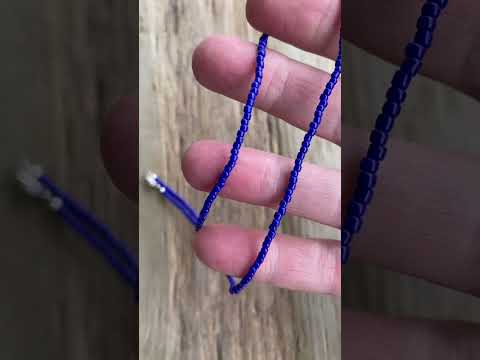 Navy Blue Seed Bead Necklace