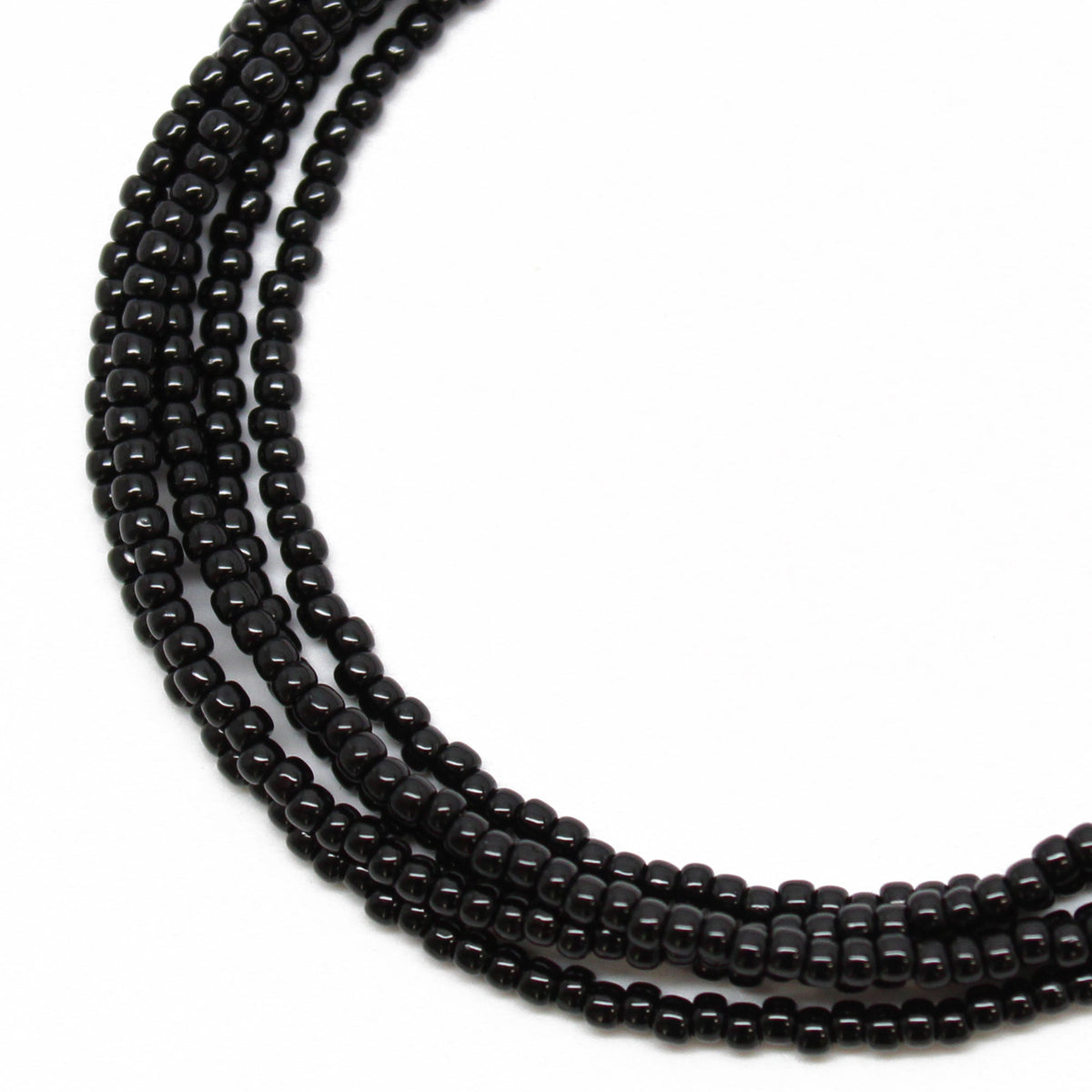 Black Seed Bead Necklace Choose Your Shade and Size Small 