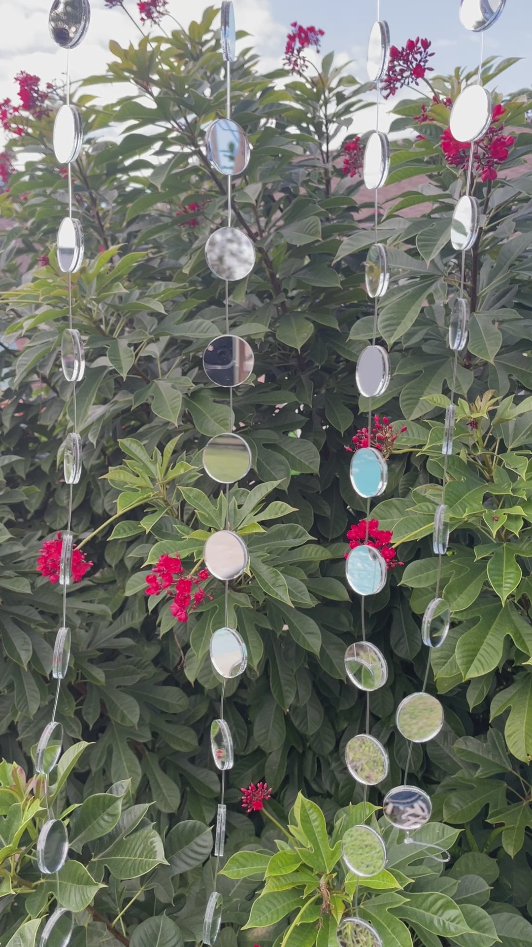 Mirror Garland Strand, 1 x 48 Inches, Real Mirror Sun Catcher Mobile