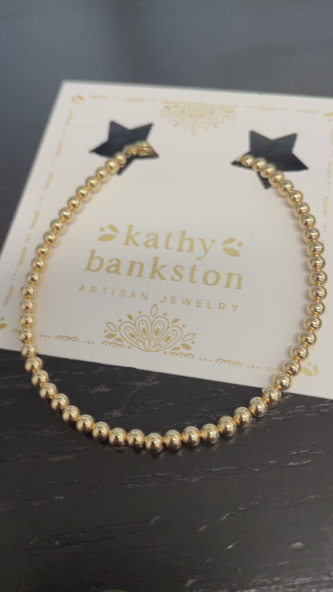 3mm 14K Gold Filled Bead Bracelet with Clasp – Kathy Bankston