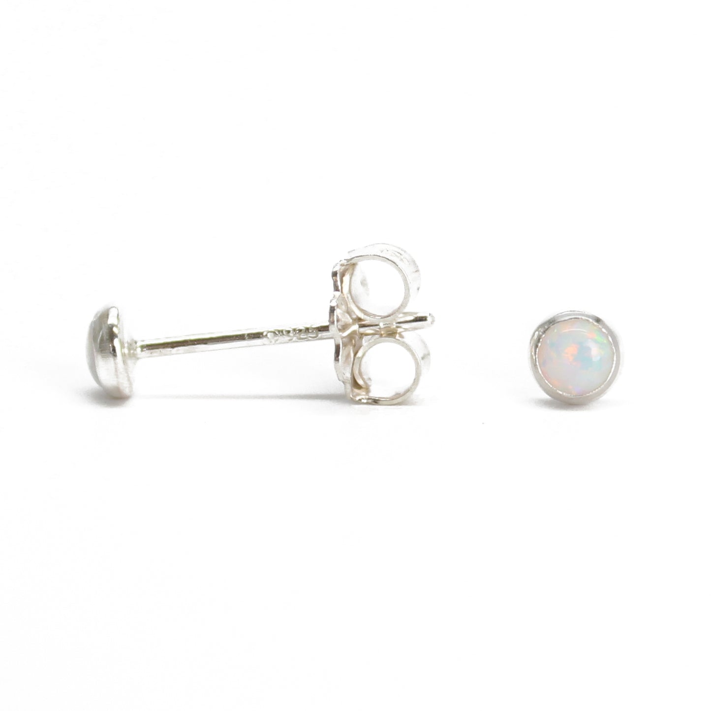 3mm Opal Stud Earrings