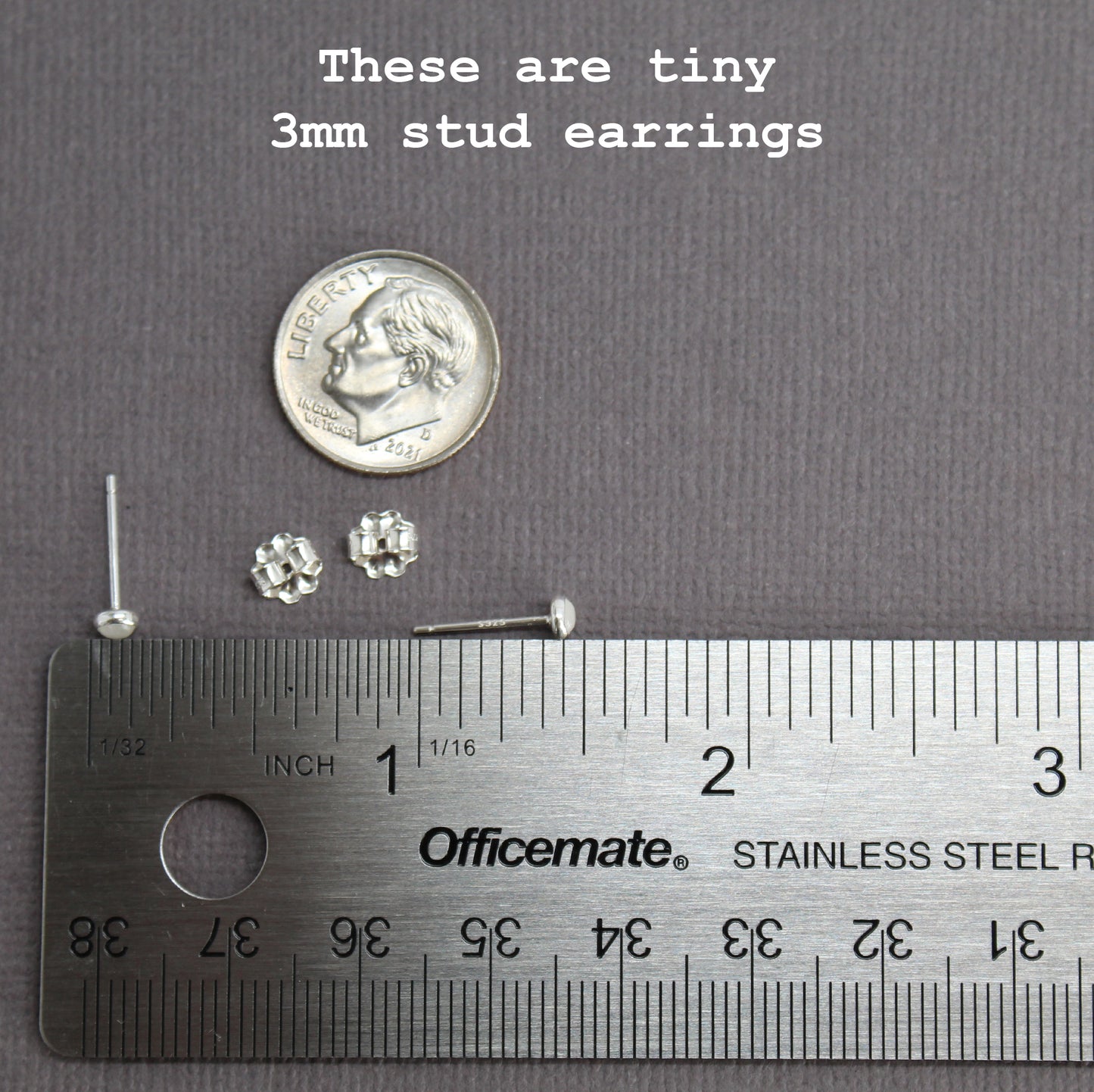 Tiny Moonstone Studs