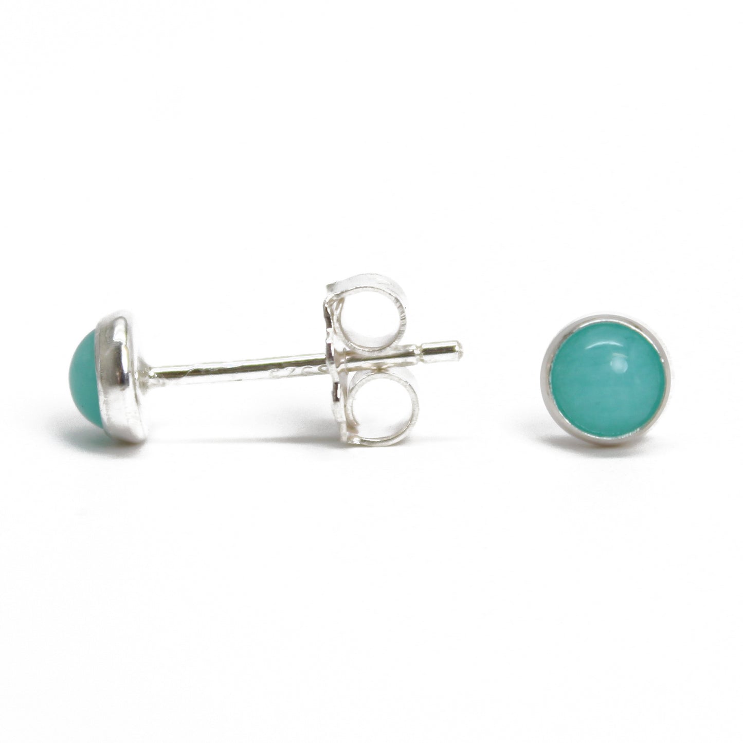 4mm Amazonite Stud Earrings