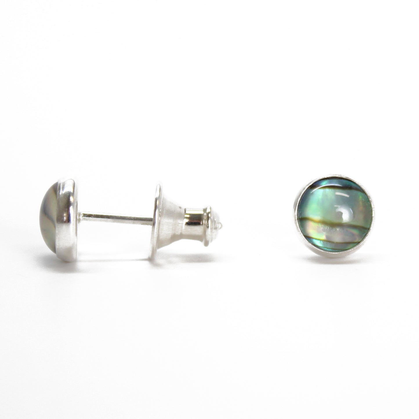 6mm Paua Shell Stud Earrings