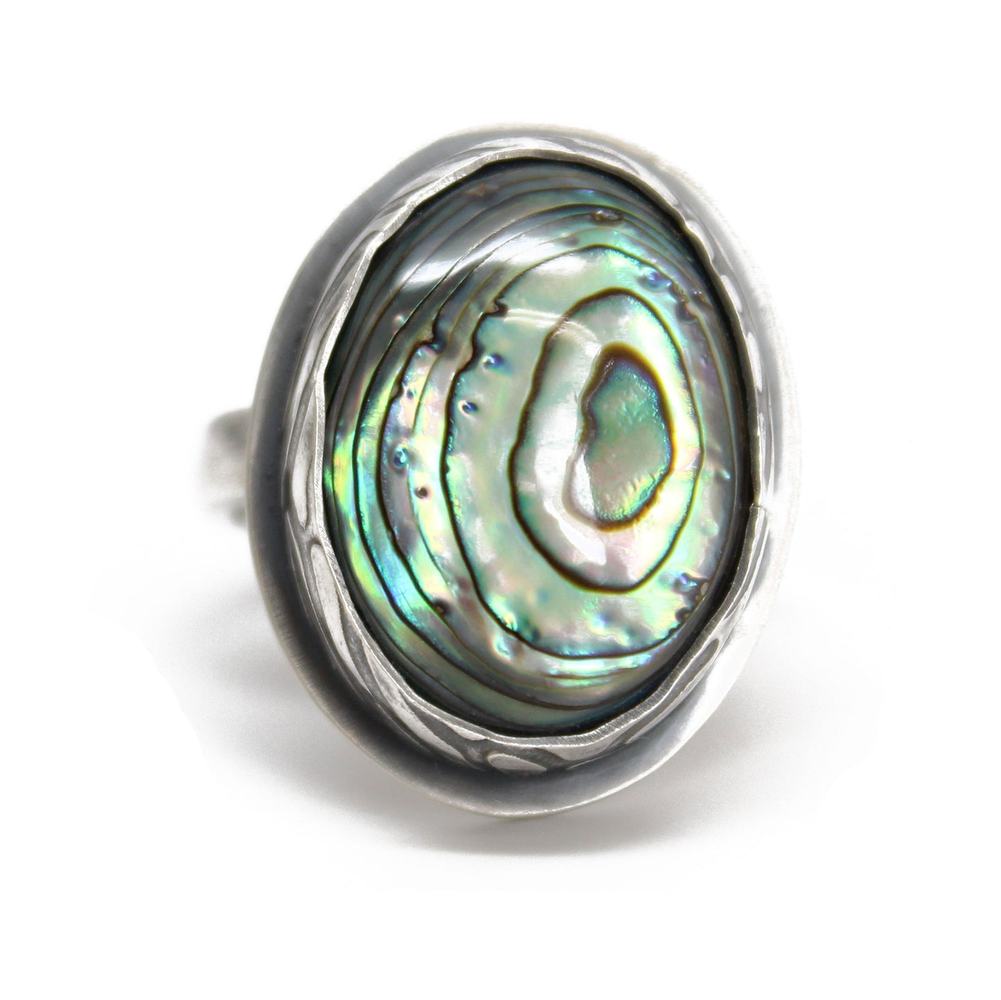 Abalone Ring in Sterling Silver, 7.5 US