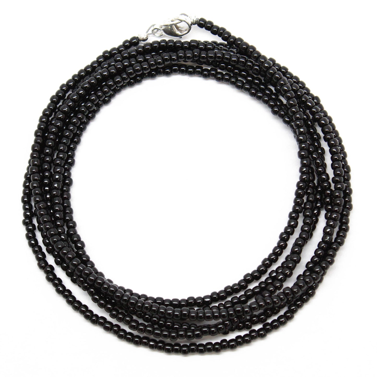 Black Wrap Seed Bead Bracelet