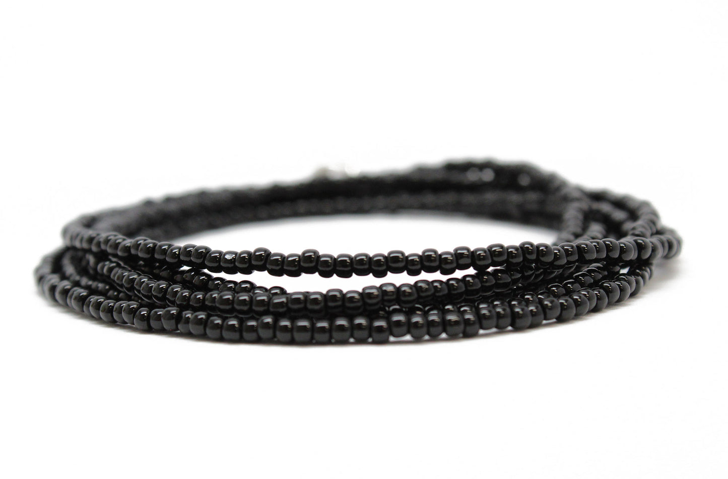 Black Wrap Seed Bead Bracelet