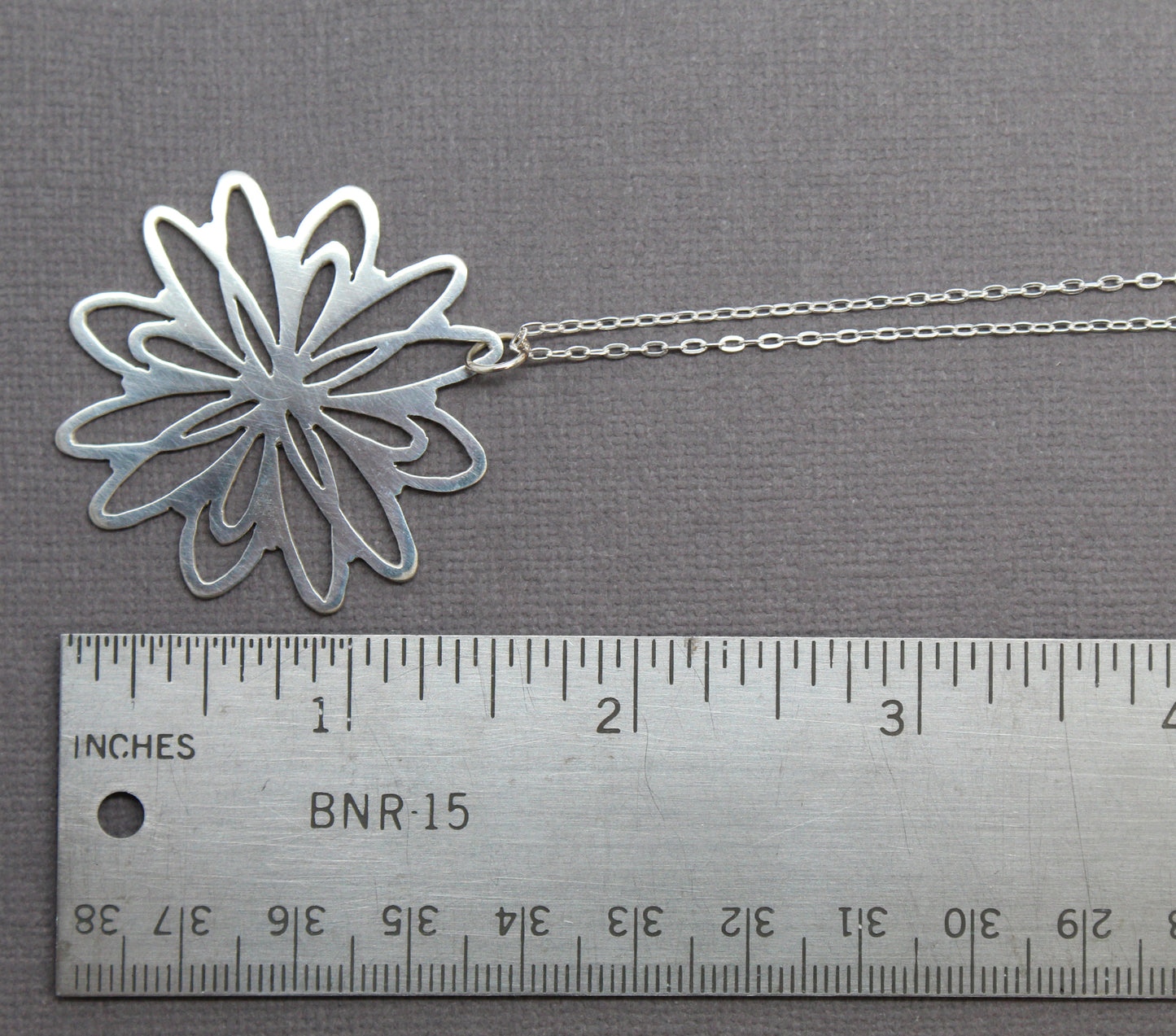 Pierced Sterling Silver Pendant Necklace