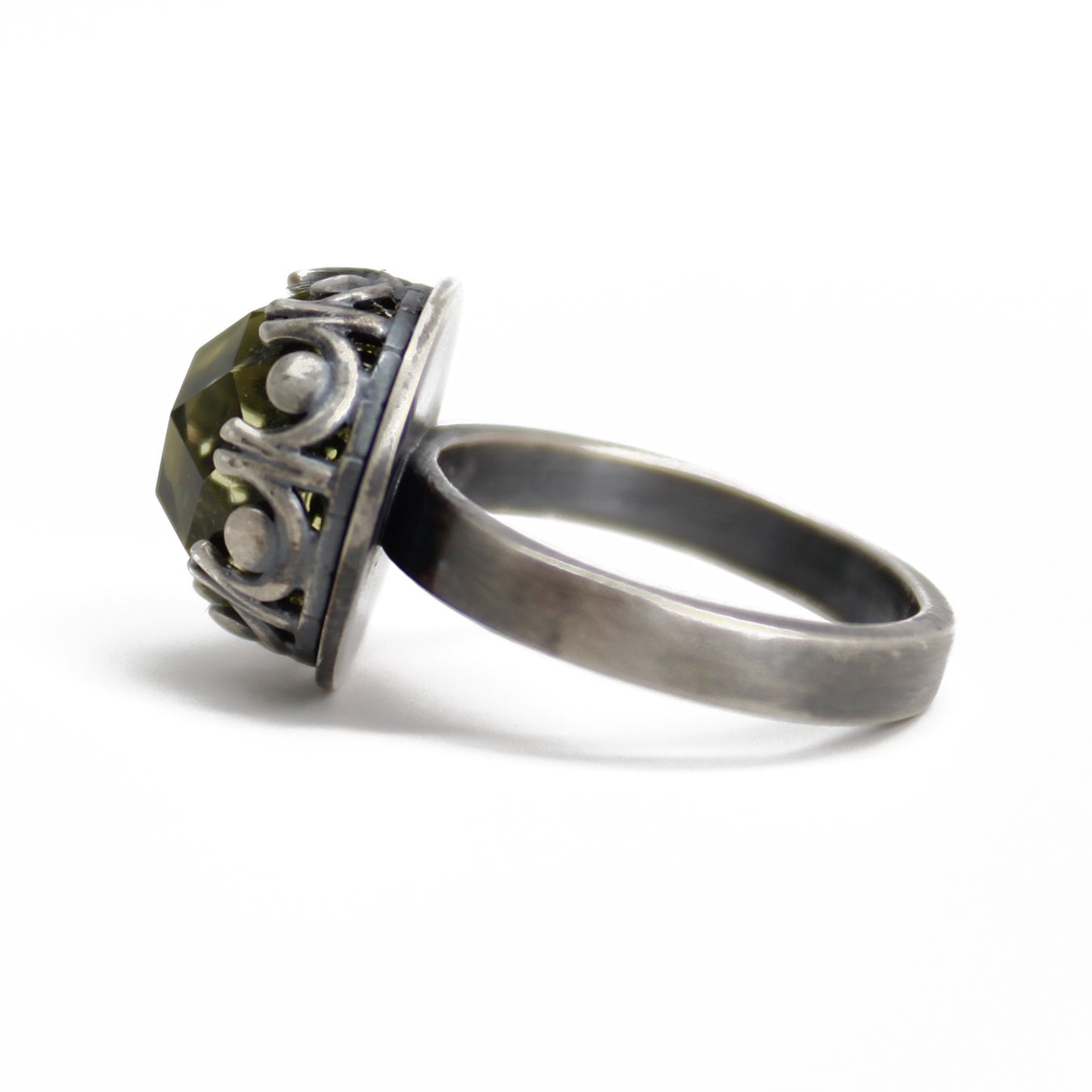 Yellow Citrine Ring, 6.5 US, Yellow Gemstone Ring in Sterling Silver