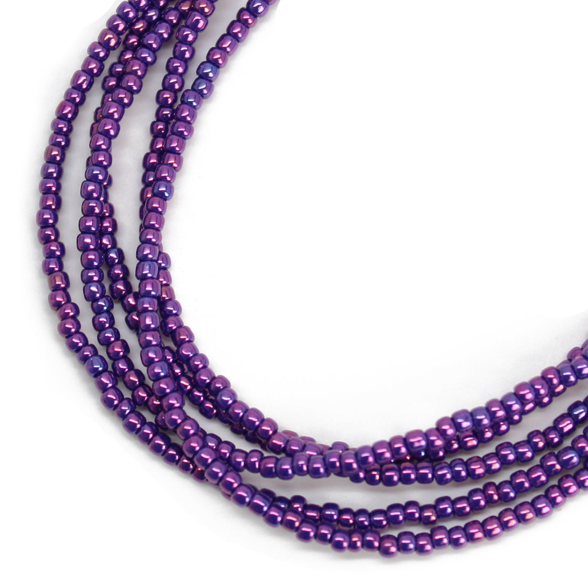 Thebeadchest Translucent Purple Matte Glass Seed Beads (4mm) - 24 inch Strand of Quality Glass Beads, Adult Unisex, Size: 4 mm