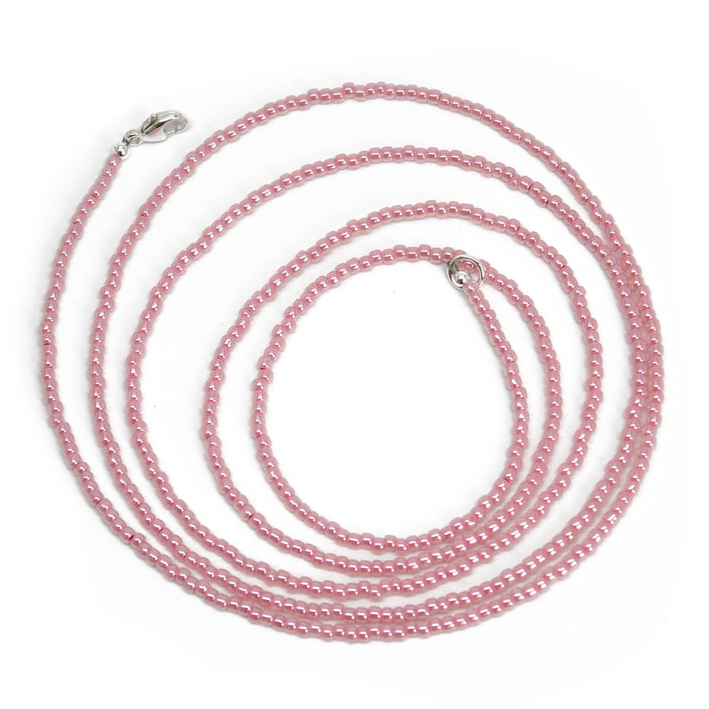 Products Impatiens Pink Seed Bead Necklace