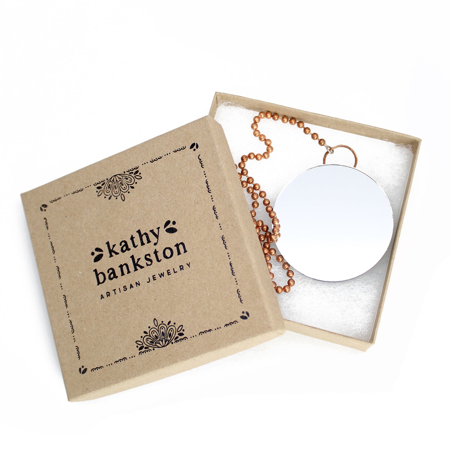 Mirror Suncatcher on a Copper Chain, Window Suncatcher