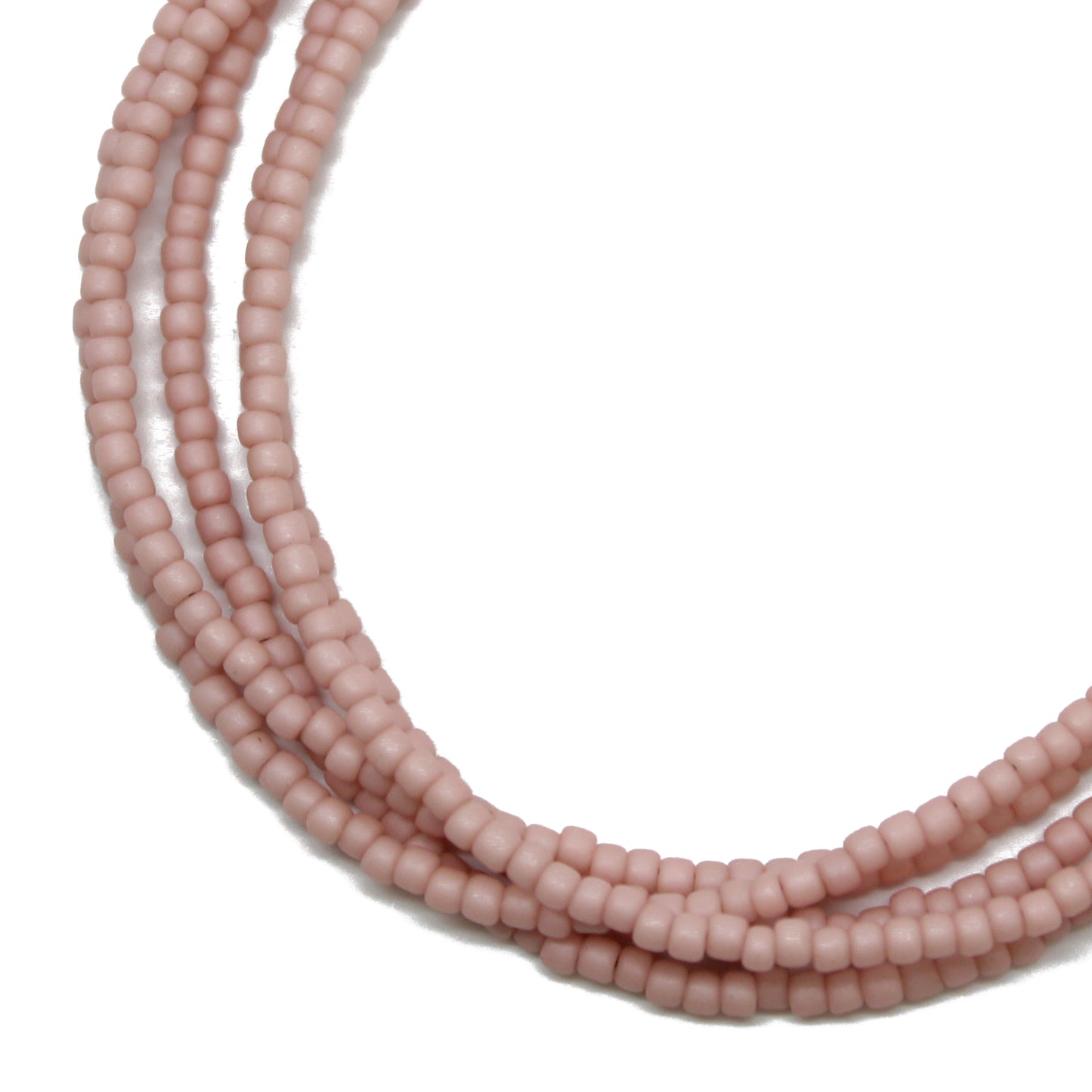 Pastel Pink Single Strand Seed Bead Necklace, Tiny 2.2mm Opaque Pale Pink Beaded Necklace, Made to Order Choker to Long Lengths