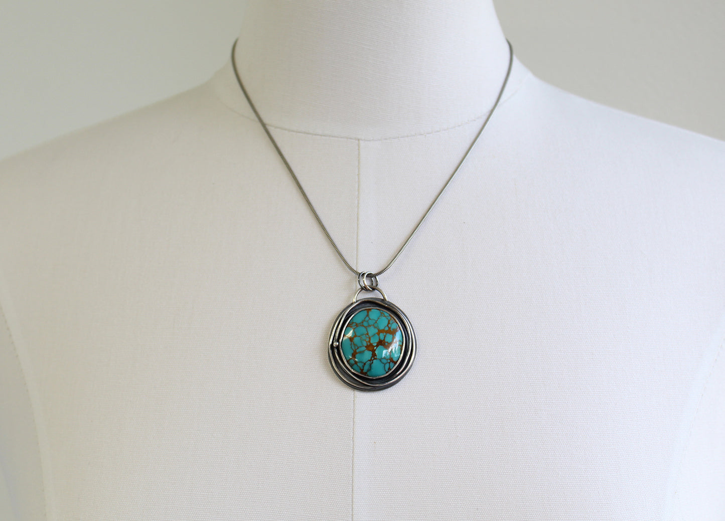 Pilot Mountain Turquoise Pendant Necklace