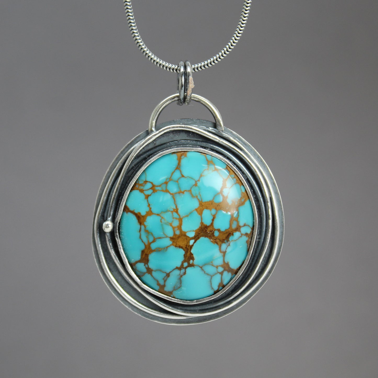 Pilot Mountain Turquoise Pendant Necklace