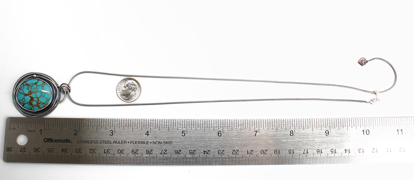 Pilot Mountain Turquoise Pendant Necklace