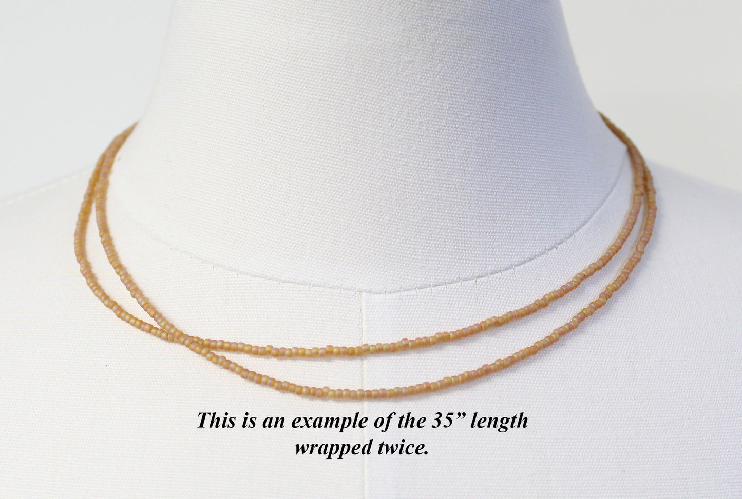 Transparent Frosted Rainbow Topaz Seed Bead Necklace, Thin 1.5mm Single Strand