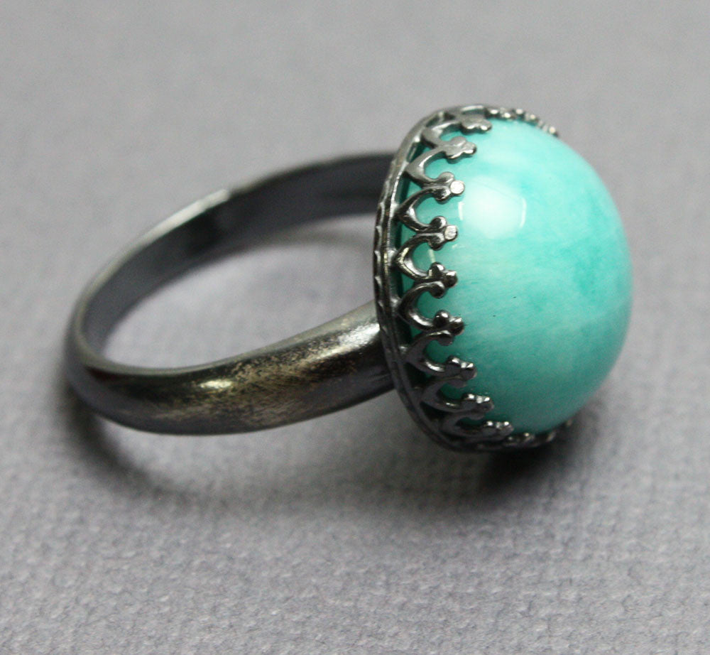 Amazonite and Sterling Silver Ring