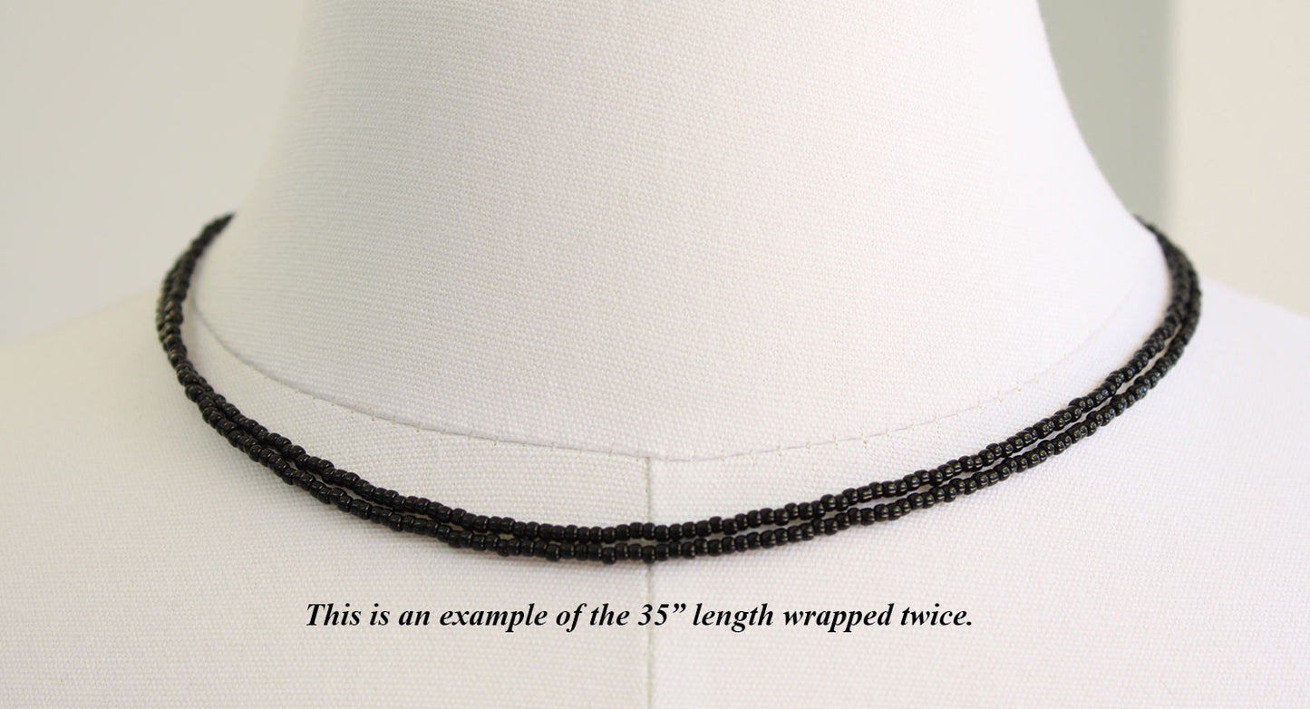 Black Seed Bead Choker
