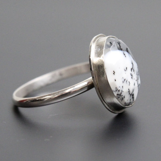 Dendritic Opal Ring in Sterling Silver, 8.75 US