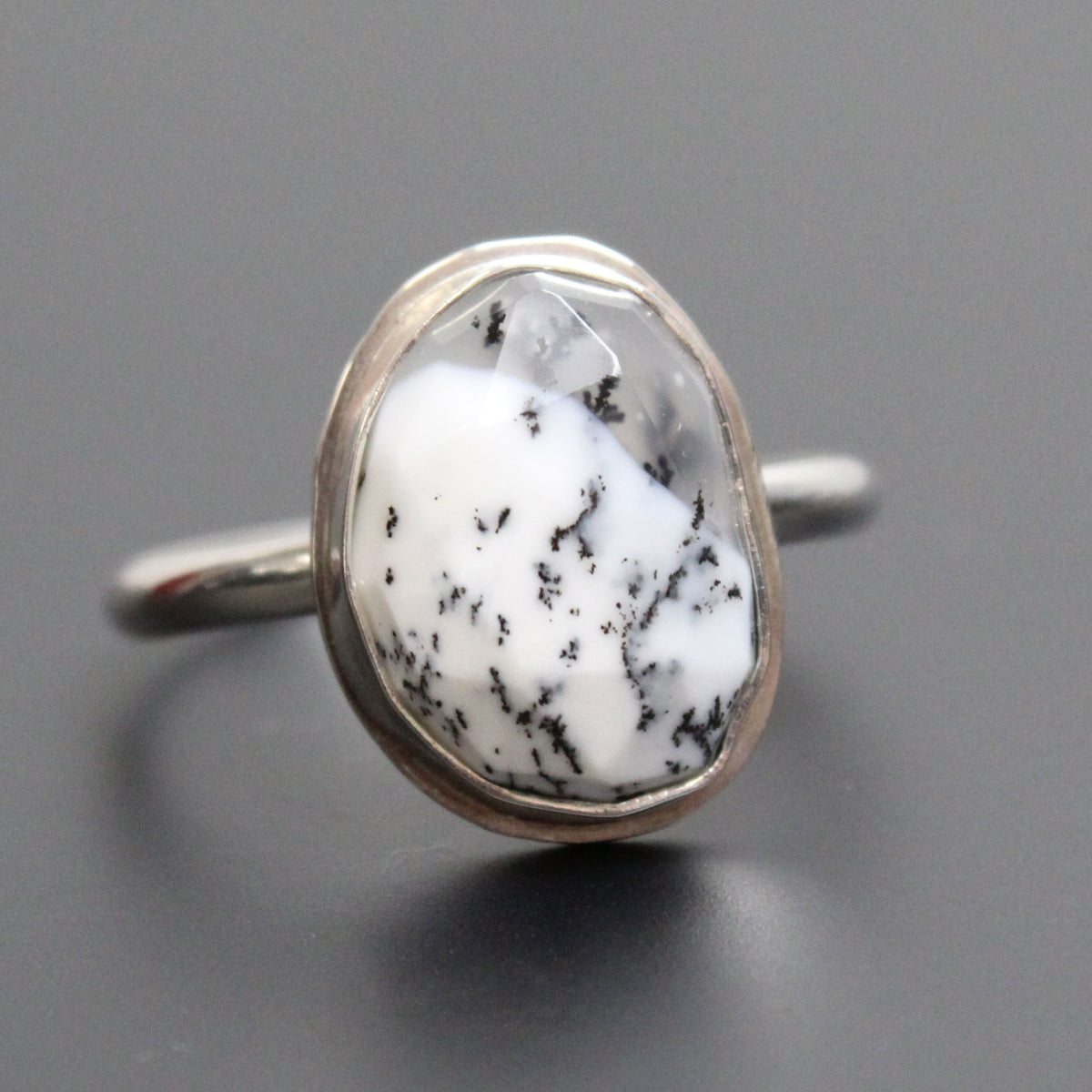 Dendritic sales opal ring