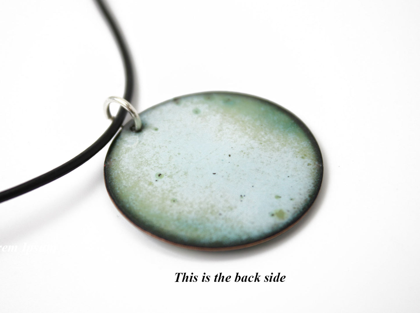 Green and Pink Enamel Pendant