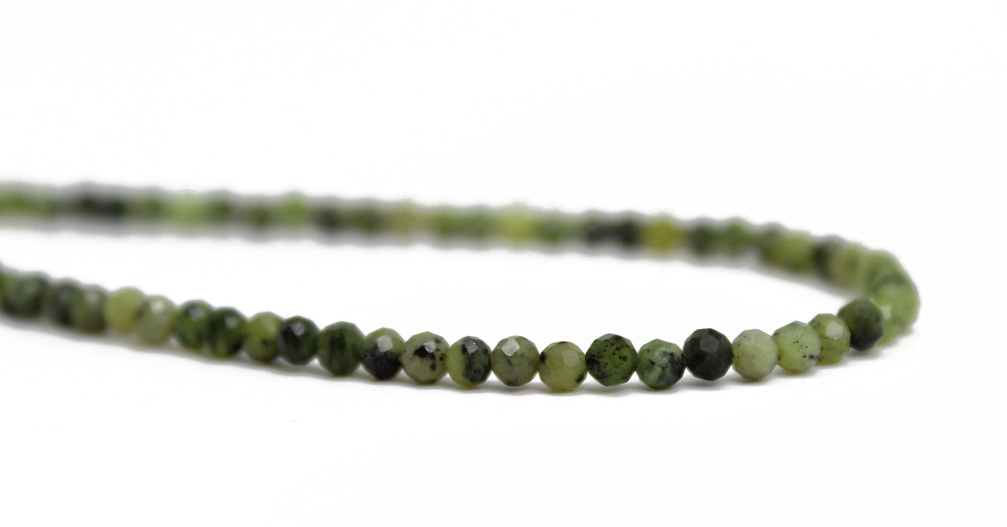 Nephrite Jade Choker Necklace Adjustable to 16.5 Inches