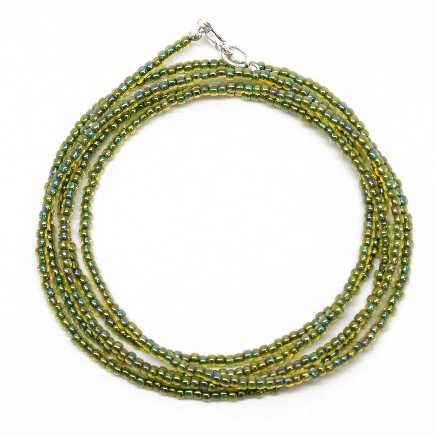 Jonquil Green Seed Bead Necklace