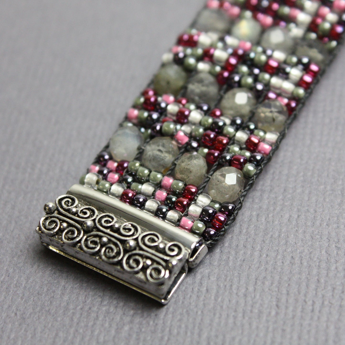 Labradorite and Seed Bead Bracelet