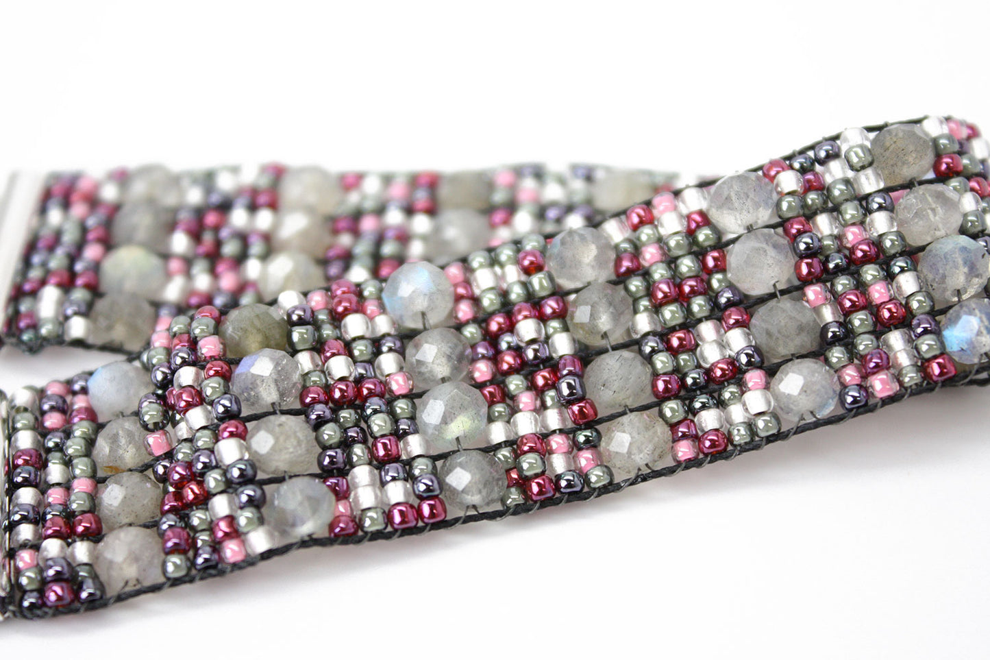 Labradorite and Seed Bead Bracelet